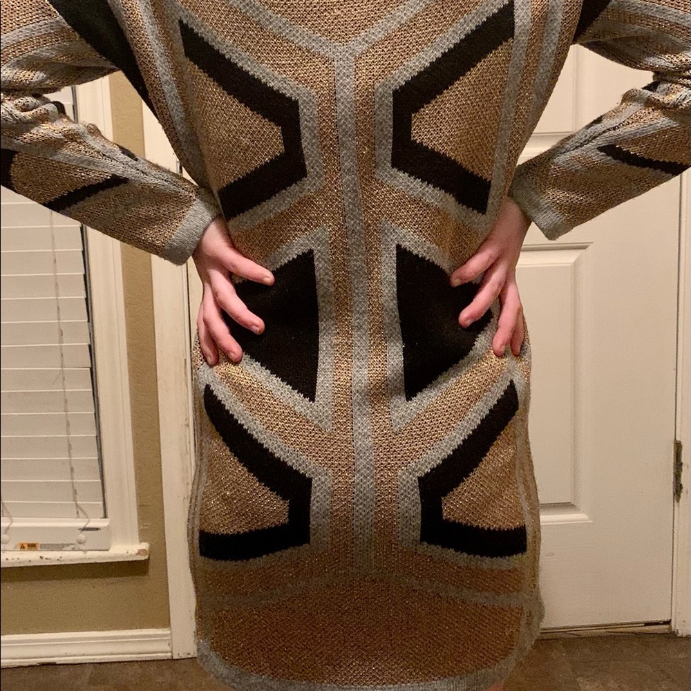 Geometric sweater mini dress Size XS
